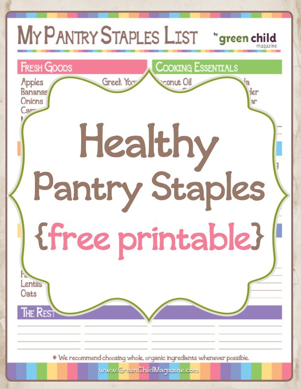 Pantry Staples List {Free Printable}