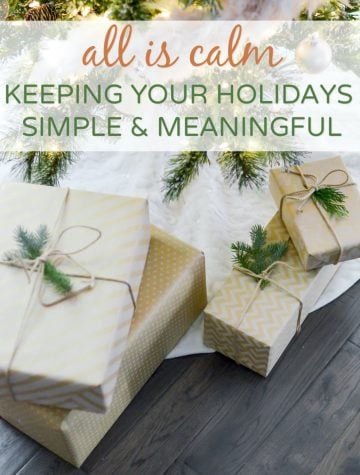 Keeping holidays simple and meaningful