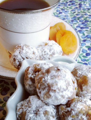 Rolled Apricot & Almond Butter Balls
