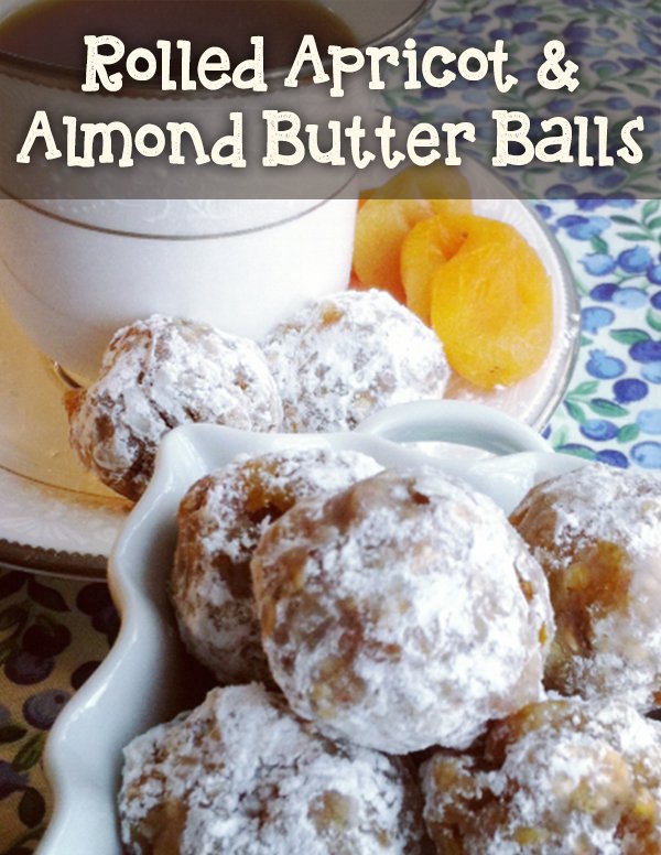 Rolled Apricot & Almond Butter Snack Bites