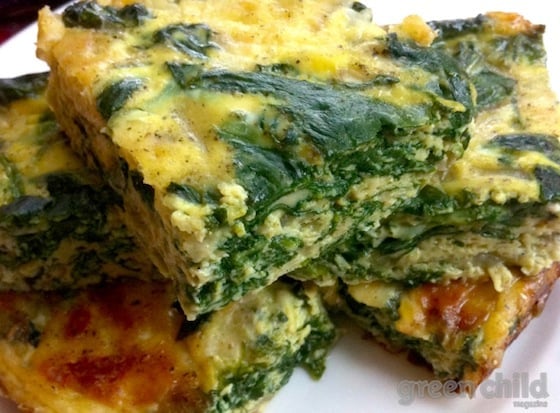 Make-Ahead Breakfast: Crustless Spinach Quiche Squares
