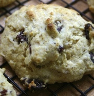 Lemon Cherry Cornmeal Scones