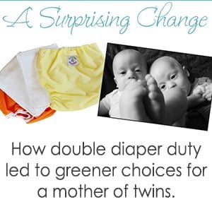 Cloth diapering twins