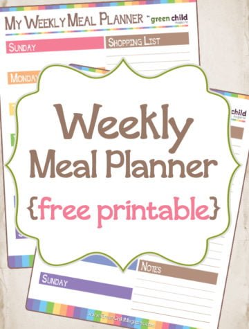 Collage of free printable meal planners