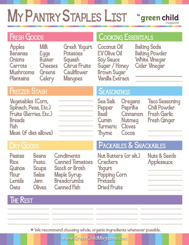 Healthy Pantry Makeover: How to stock a real food kitchen PLUS free meal planning and pantry staples printable!
