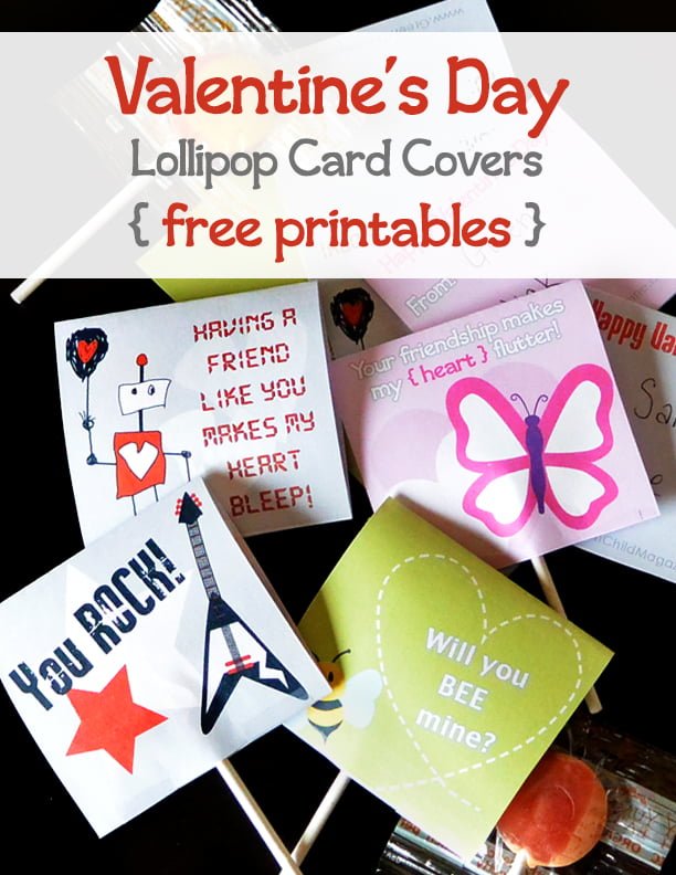 Free Printable Valentine’s Day Lollipop Covers