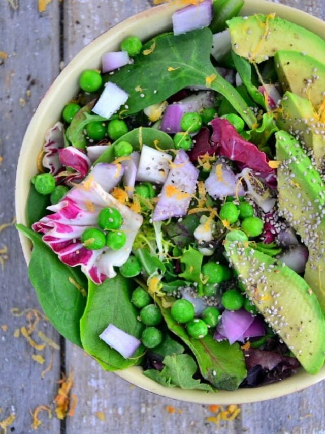 Sweet Pea & Avocado Spring Salad Story