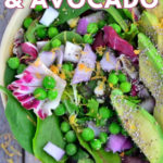 sweet pea and avocado spring salad