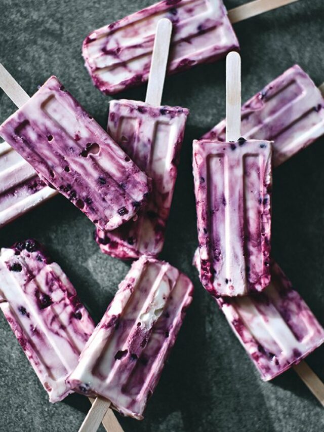 Healthy Blueberry Frozen Yogurt Popsicles Story