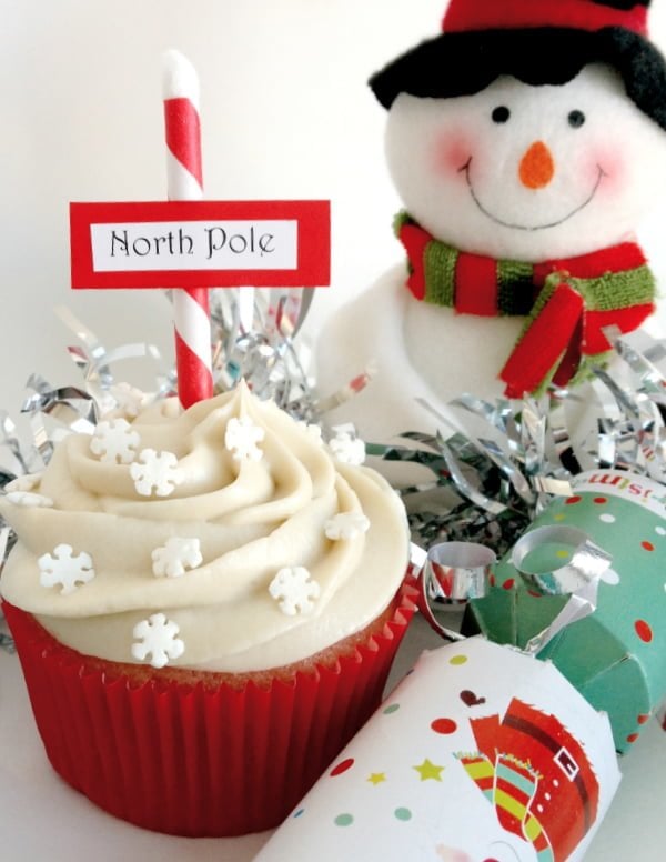 Festive North Pole Cupcakes