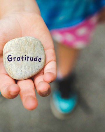 Encouraging an attitude of gratitude in children