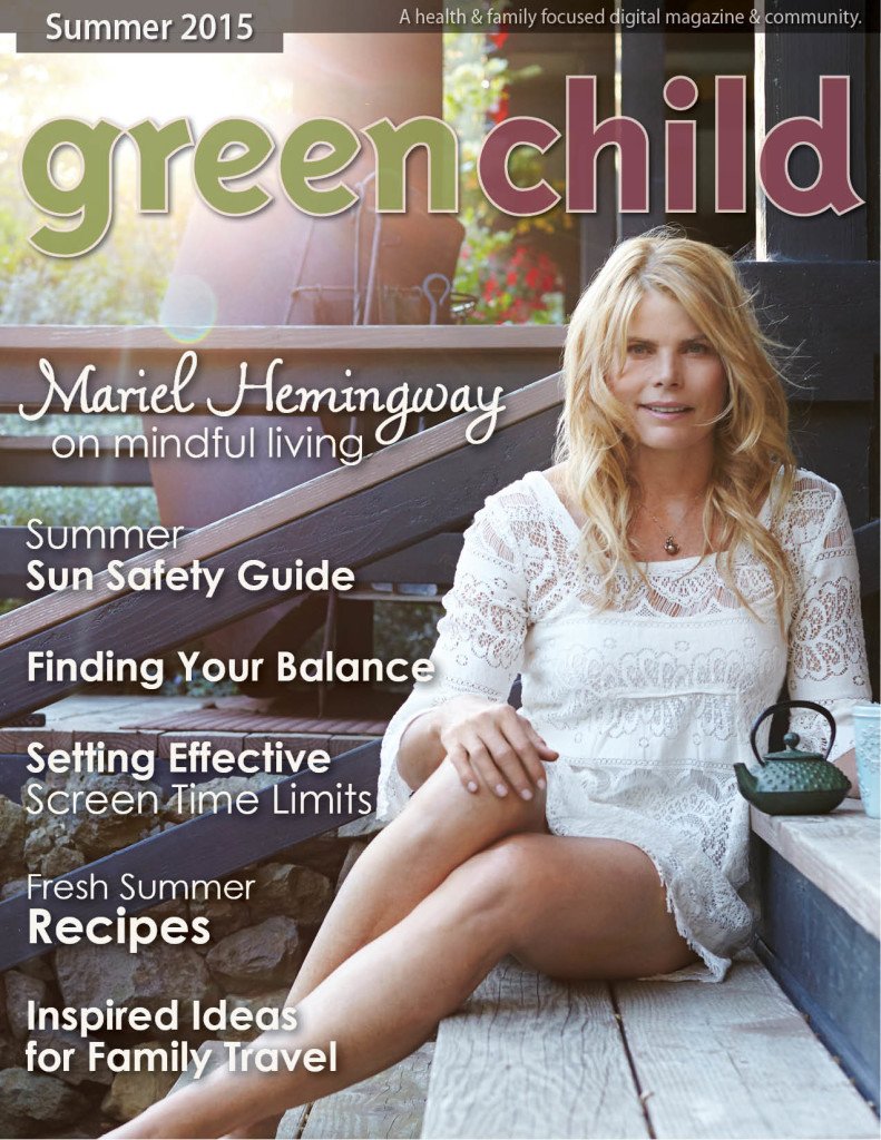 Mariel Hemingway on cover of the Summer Issue of Green Child Magazine