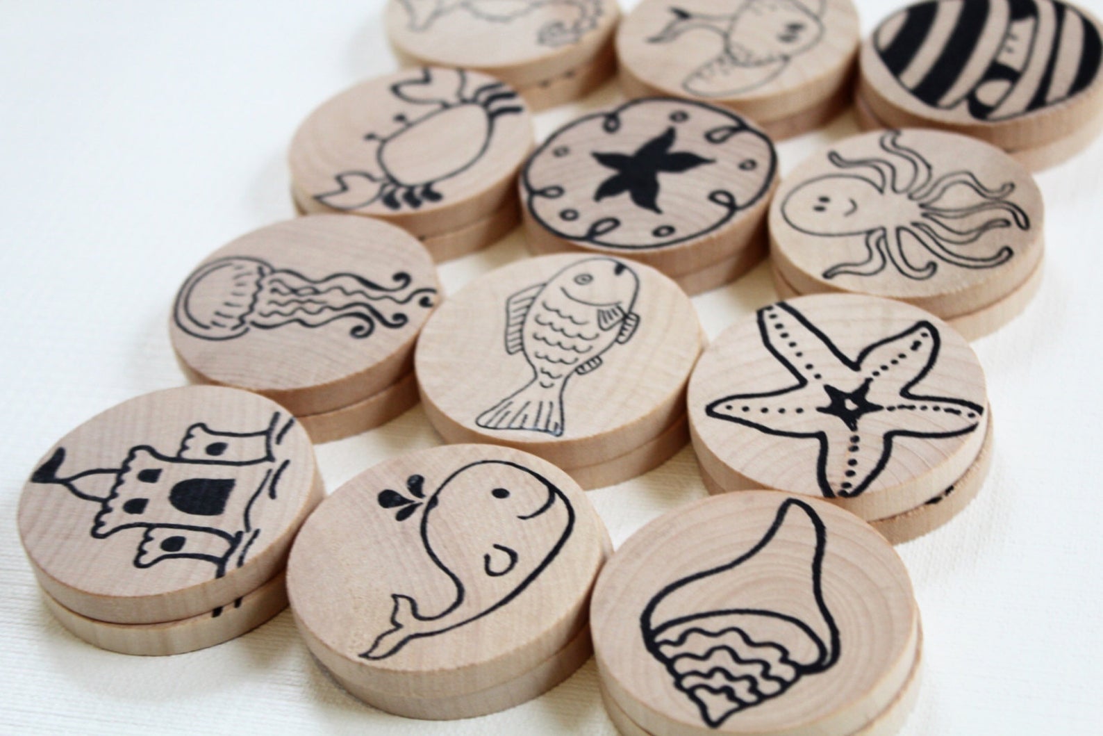 Wooden matching game