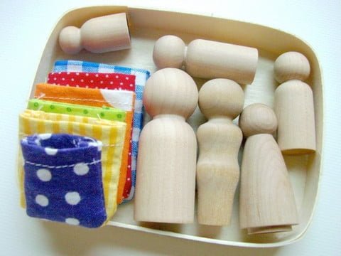 Wooden Toy Family Box