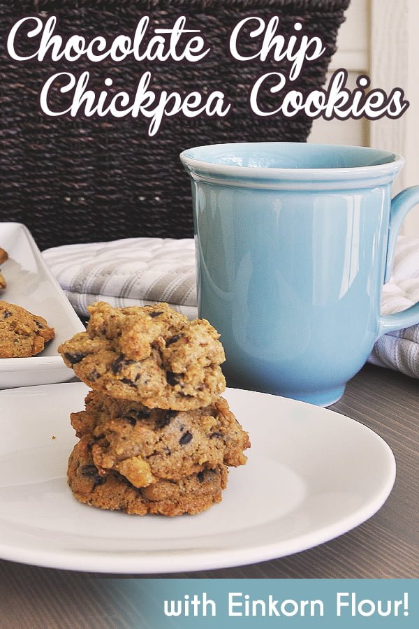 Chocolate Chip Chickpea Cookies with Einkorn Flour