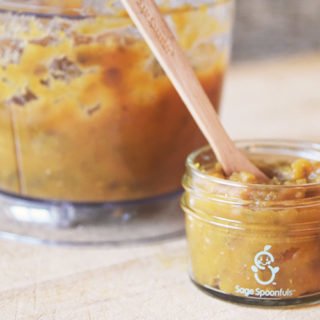 Sweet potato apple lentil baby food recipe