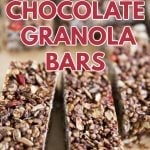 Nut free chocolate granola bars recipe