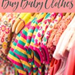 Baby clothes on rack