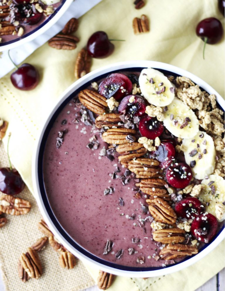 Dairy-free, Gluten-free Cherry Cobbler Smoothie Bowl