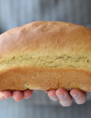 Sandwich loaf made from Jovial's einkorn flour