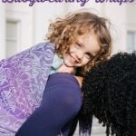 babywearing wrap baby on back