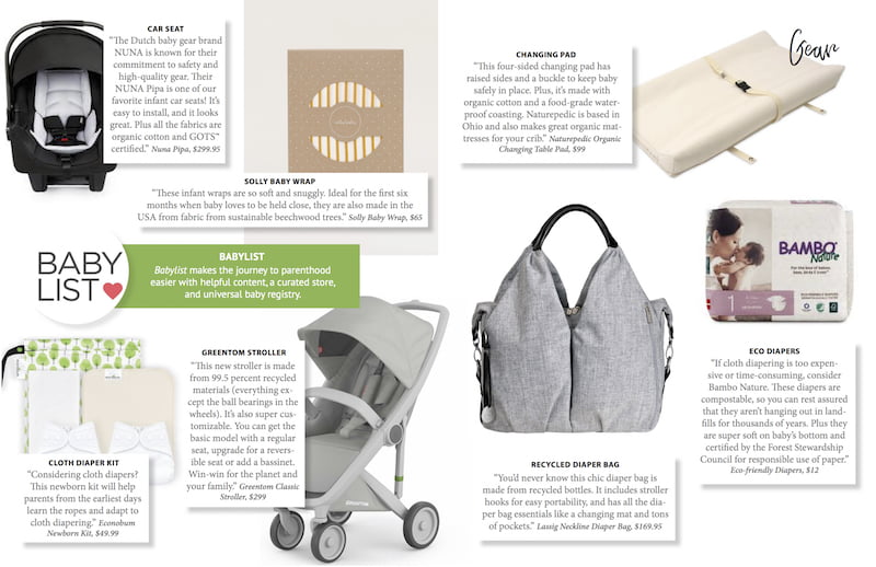 The Summer 2018 issue of Green Child Magazine - Eco Baby Gear Guide