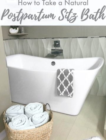 DIY sitz bath for postpartum recovery