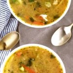 Roasted Garlic Chicken Bone Broth Soup recipe