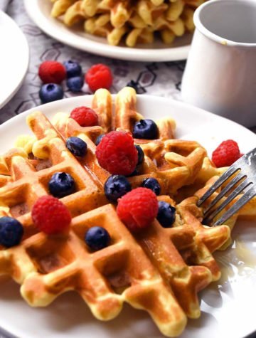 Crispy Einkorn Waffles