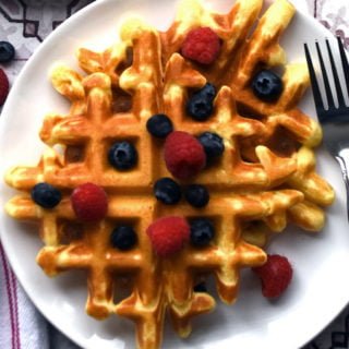 Einkorn flour waffles