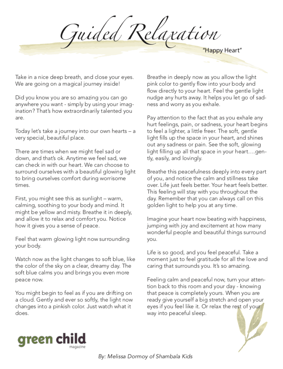 Guided Relaxation Happy Heart Guided Relaxation Happy Heart