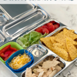 DIY chicken nachos in stainless steel lunch container