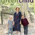 Actor Autumn Reeser with her sons on cover of Green Child Magazine's 2019 Holiday Issue