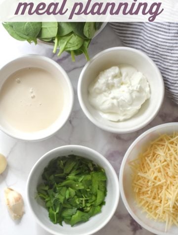 meal planning ingredients for dinner