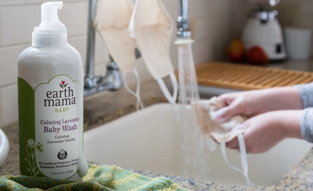Organic Castile soap to wash face masks