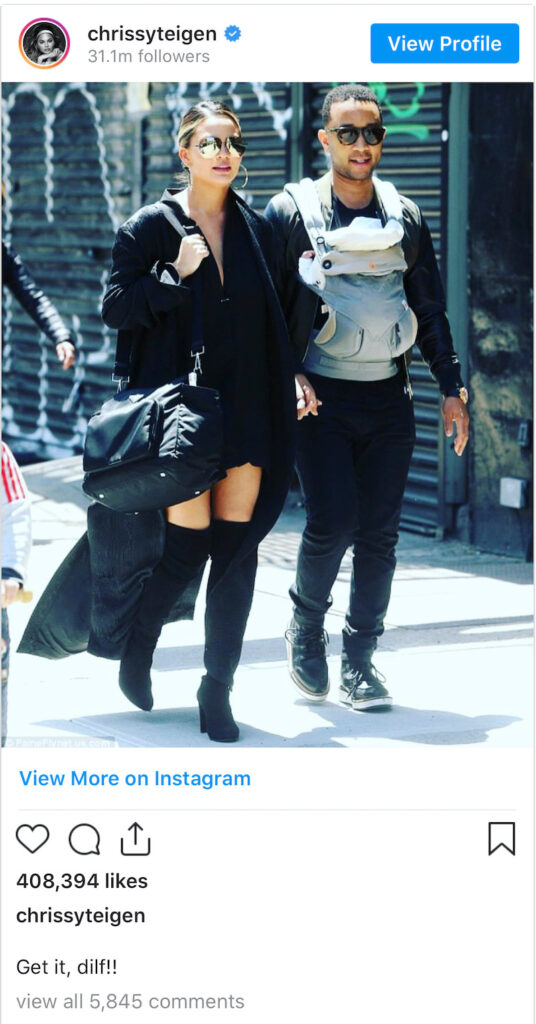 John Legend babywearing