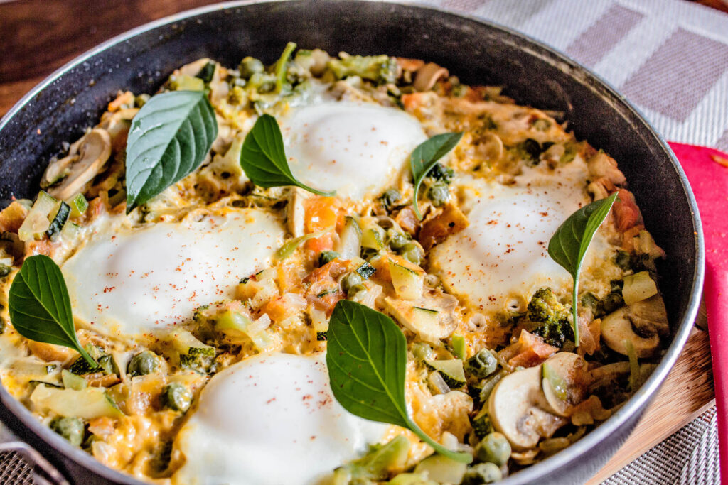 Spring Vegetable Shakshuka recipe