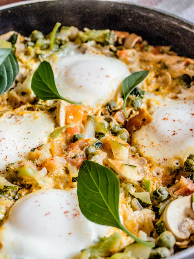 Healthy Spring Vegetable Shakshuka Story