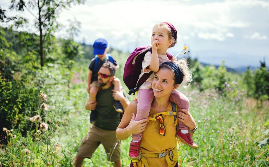 family enjoying the end of summer