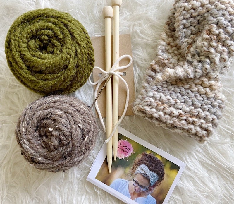 beginner's knitting kit