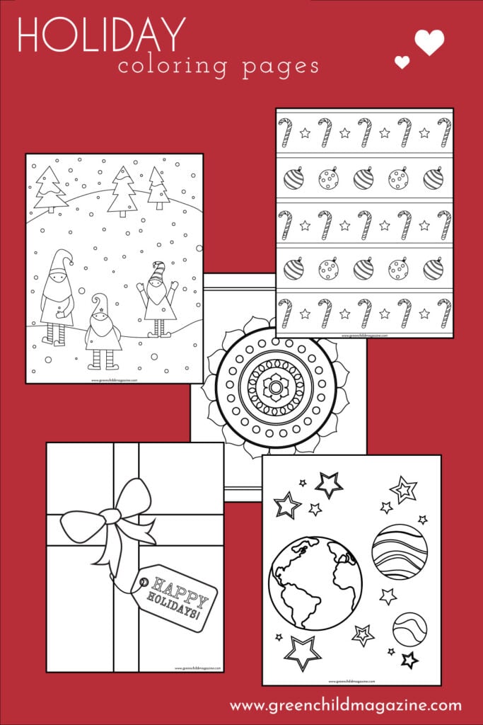 mindful holiday coloring printables