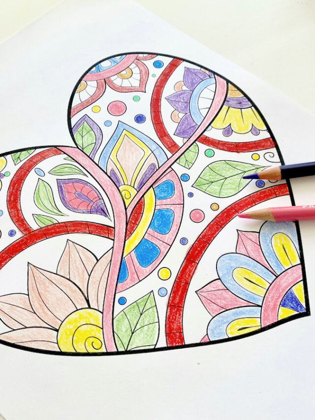 5 Free Creative & Mindful Valentine’s Day Coloring Pages for Kids Story