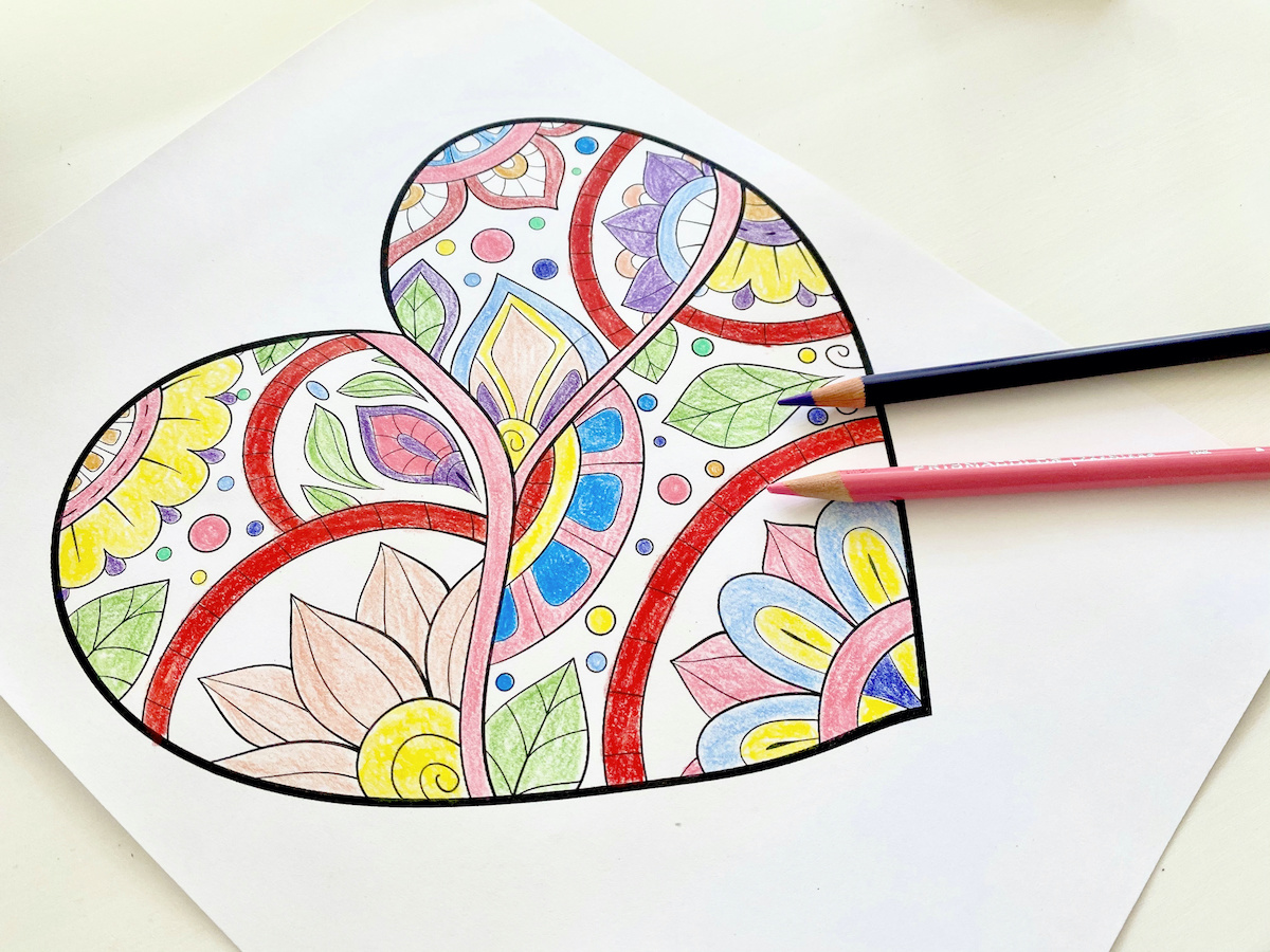 5 Free Mindful Valentine's Day Coloring Pages for Kids