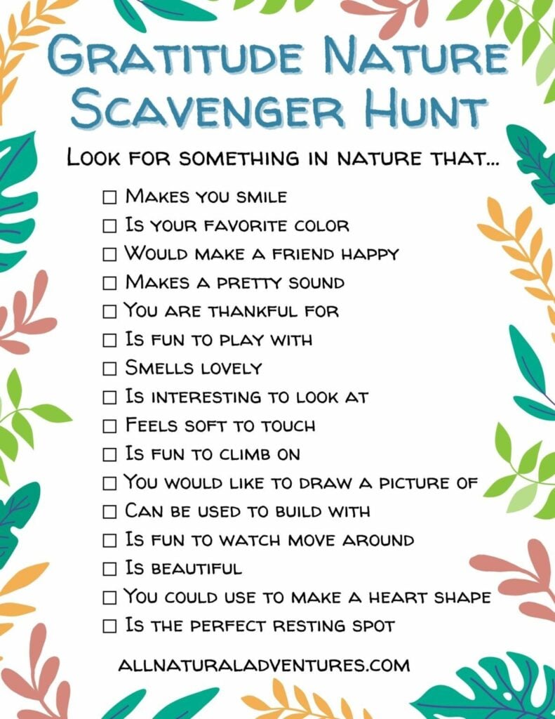 outdoor scavenger hunt clues