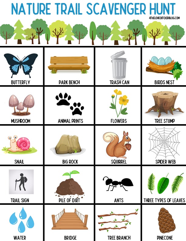 Outdoor Nature Scavenger Hunt Printables + Ideas for Kids