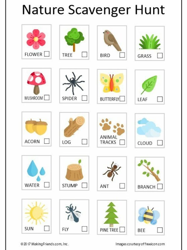 Creative Outdoor Nature Scavenger Hunt Printables + Ideas for Kids Stories