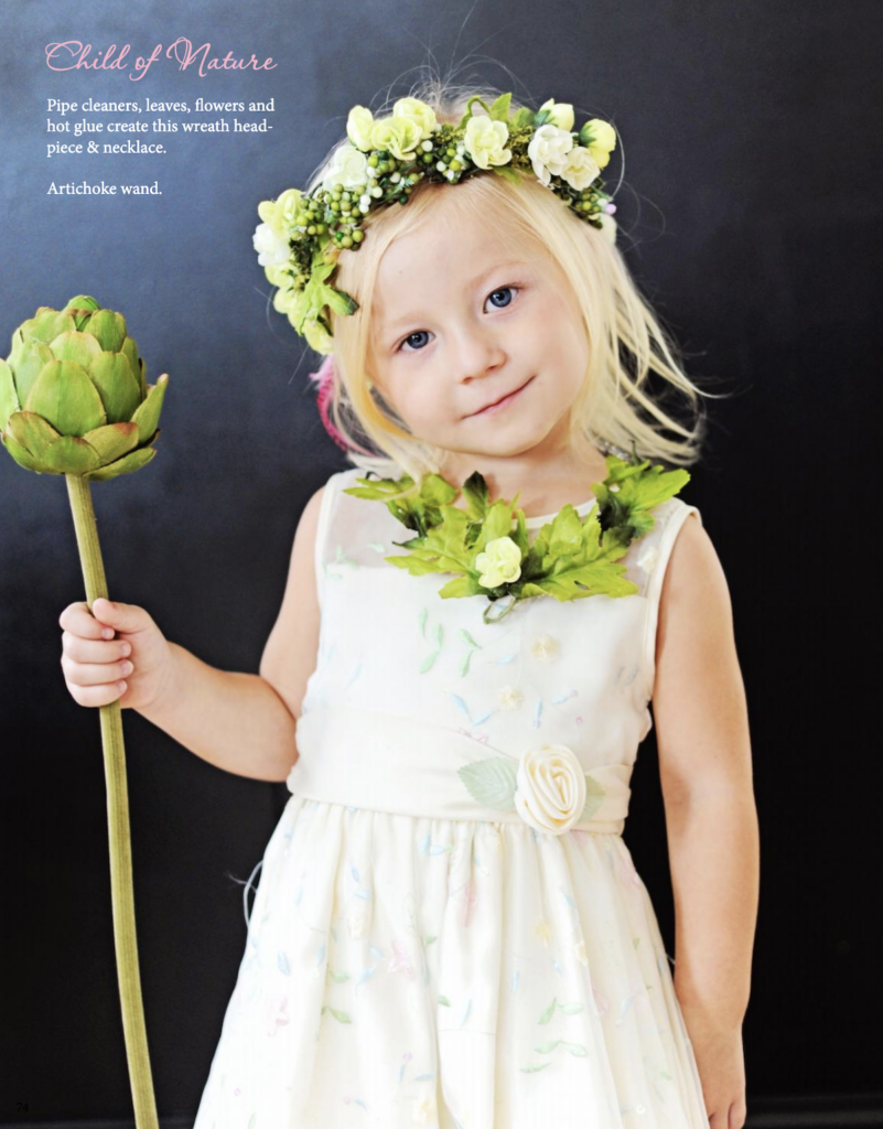 little girl in nature themed costume