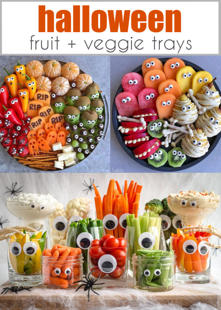 Easy Halloween Fruit & Veggie Tray Ideas