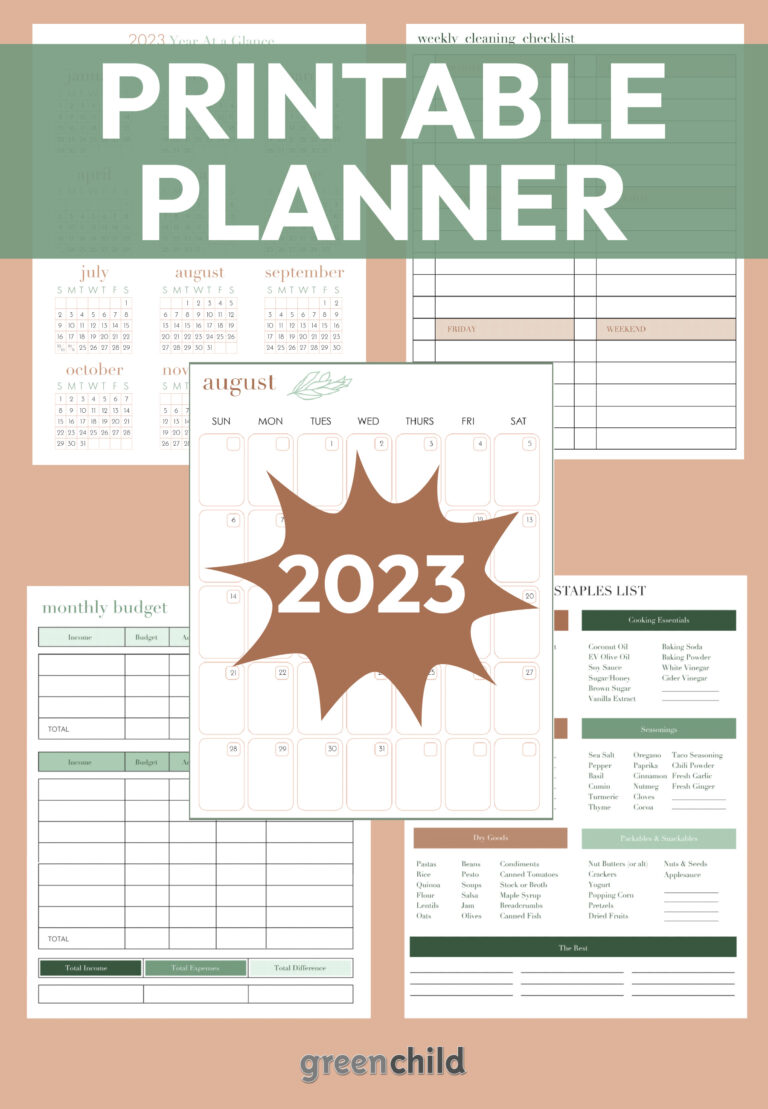 Customizable Free Cute Printable Planner for 2023