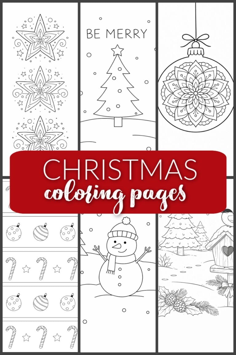 12 Free Mindful Holiday Coloring Pages for Preschoolers